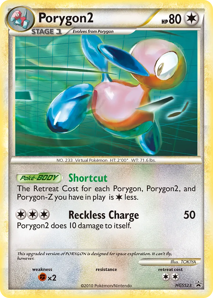 2010 HGSS Black Star Promos Porygon2 #HGSS23 card image