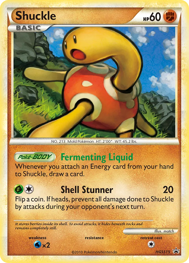 2010 HGSS Black Star Promos Shuckle #HGSS15 card image