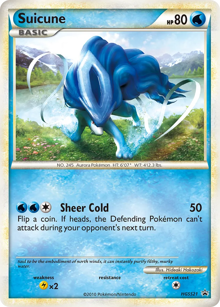 2010 HGSS Black Star Promos Suicune #HGSS21 card image