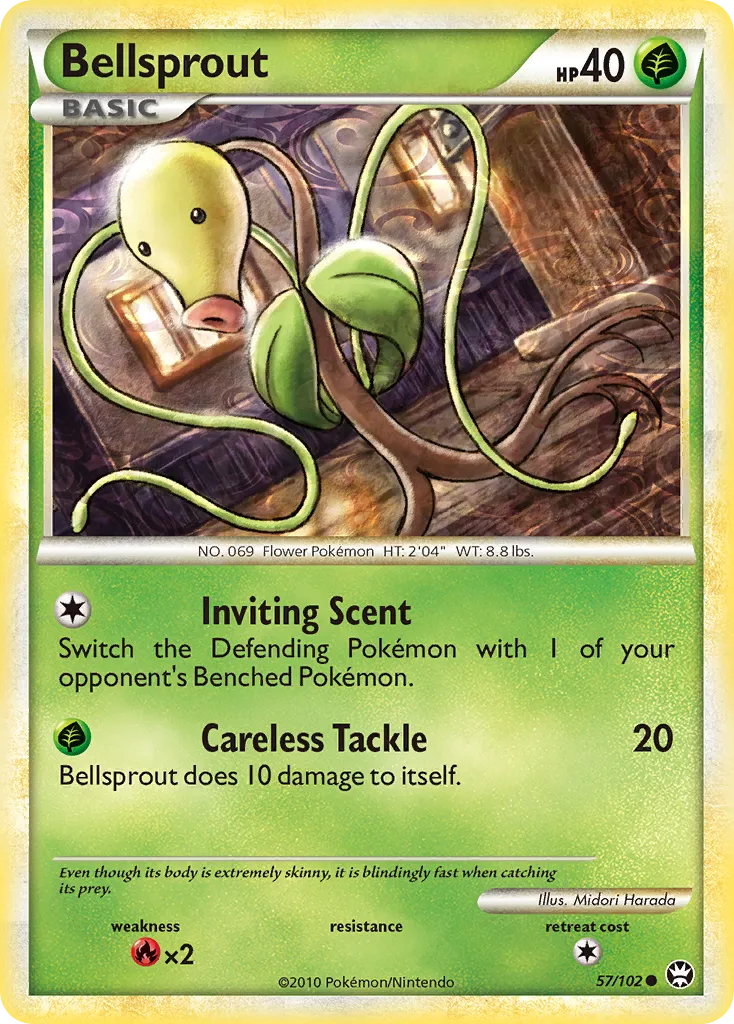 2010 HS—Triumphant Bellsprout Common #057/102 Common card image