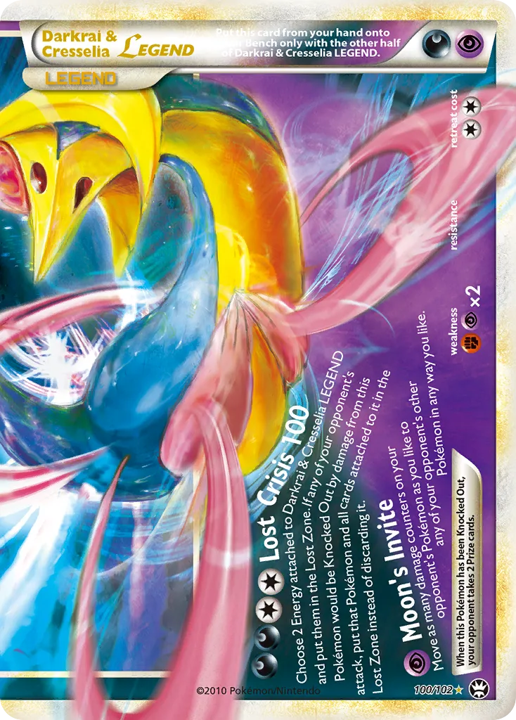 2010 HS—Triumphant Darkrai & Cresselia LEGEND #099/102 card image