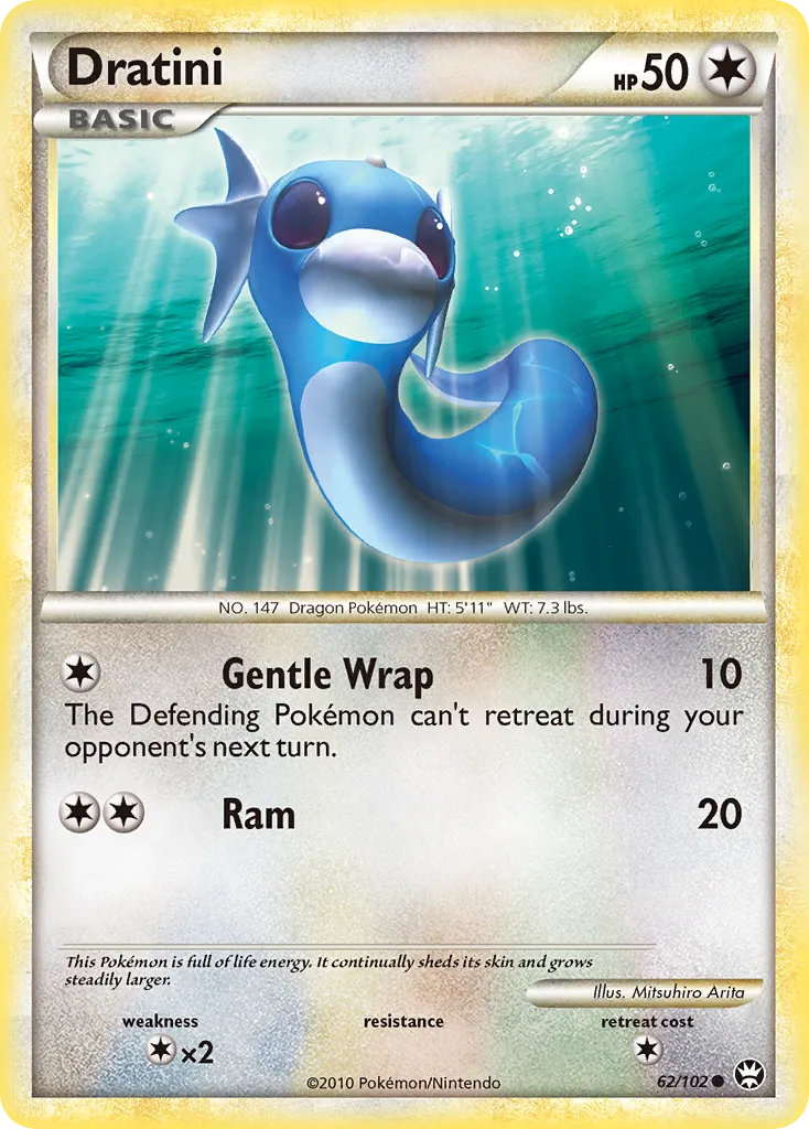 2010 HS—Triumphant Dratini Common #062/102 Common card image