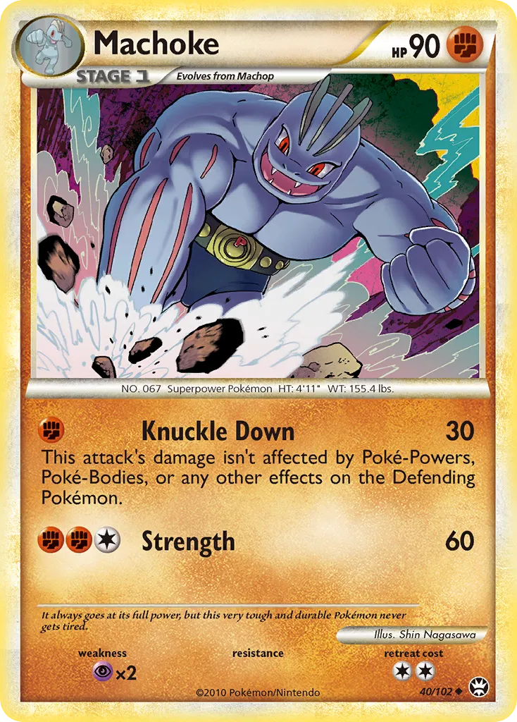 2010 HS—Triumphant Machoke #040/102 Uncommon card image