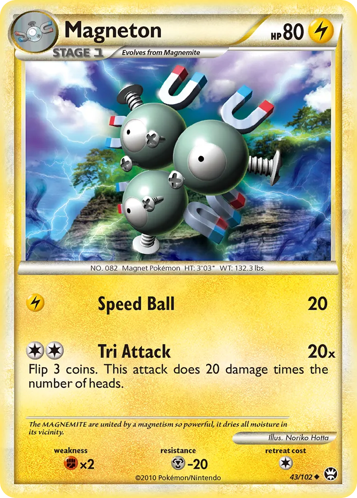 2010 HS—Triumphant Magneton #043/102 Uncommon card image