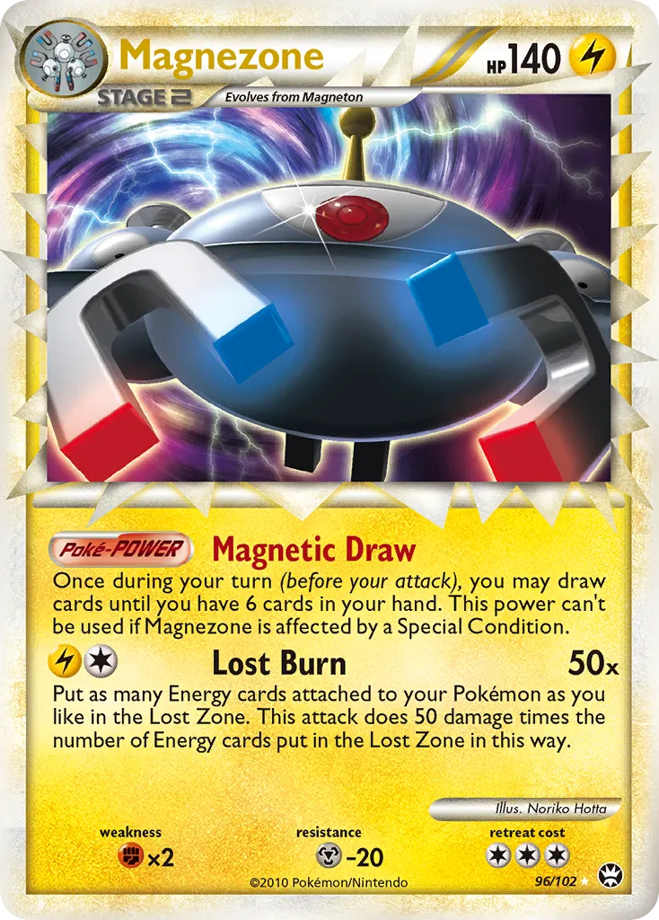 2010 HS—Triumphant Magnezone #096/102 Rare Prime card image