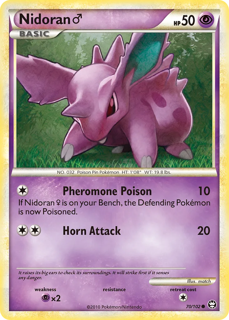 2010 HS—Triumphant Nidoran ♀ #069/102 Common card image