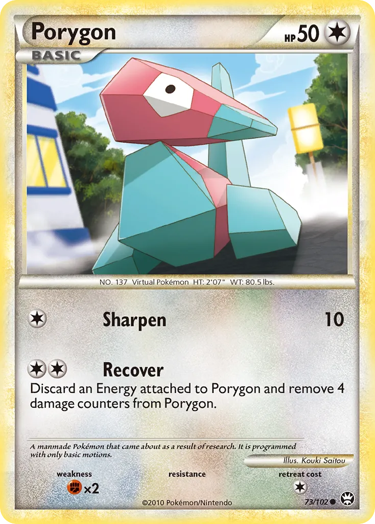 2010 HS—Triumphant Porygon Common #073/102 Common card image