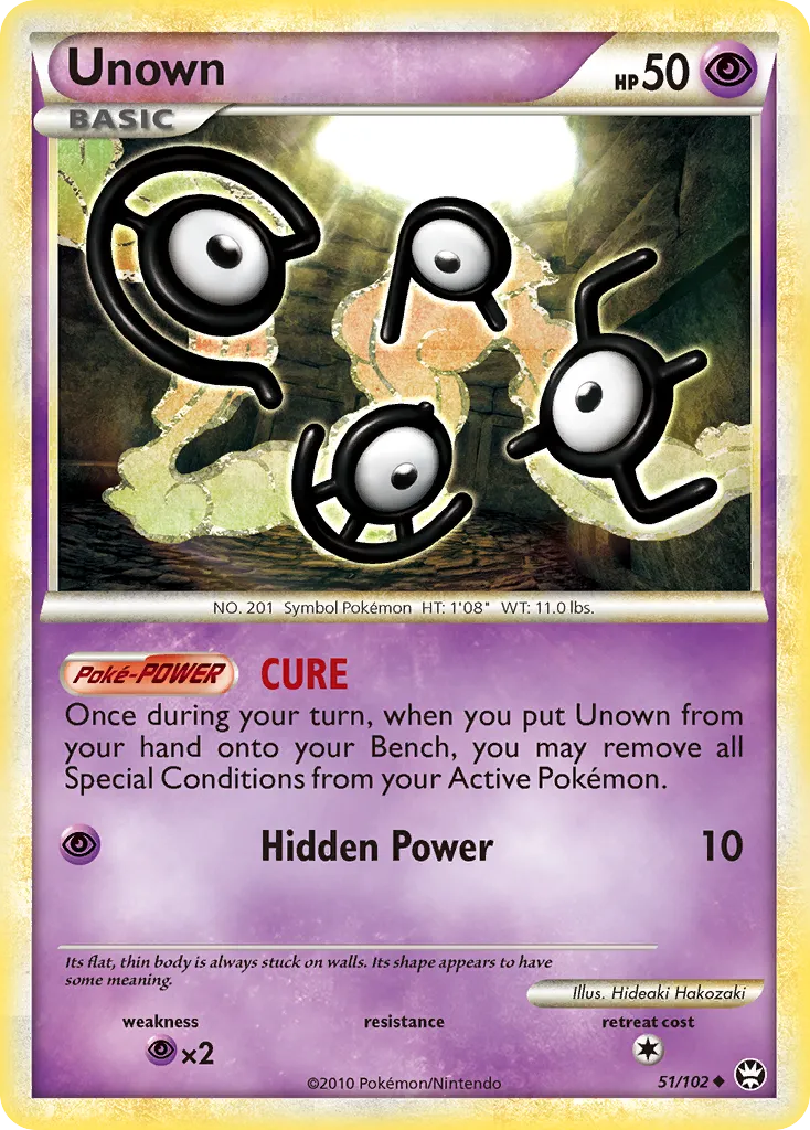 2010 HS—Triumphant Unown #051/102 Uncommon card image