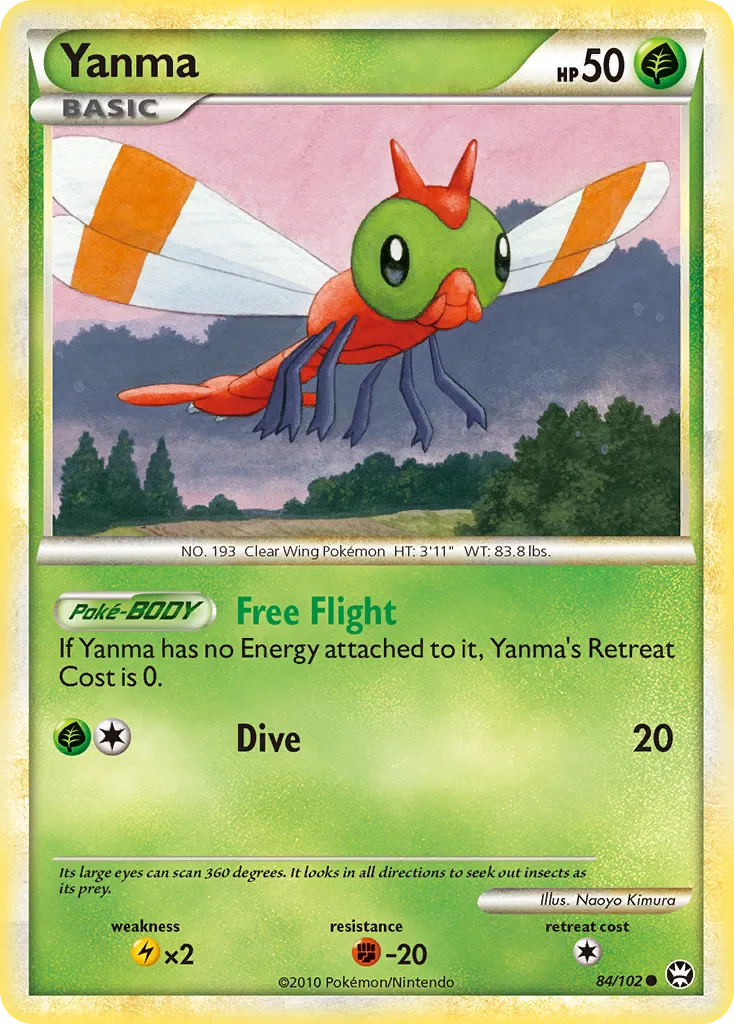 2010 HS—Triumphant Yanma Common #084/102 Common card image