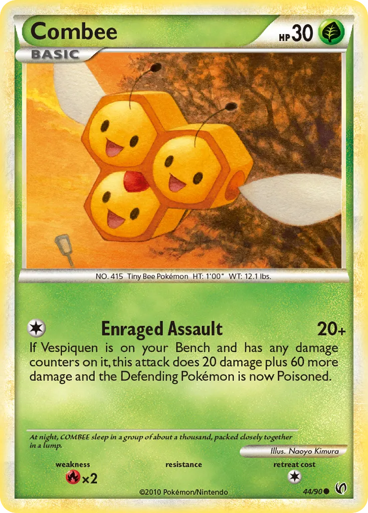 2010 HS—Undaunted Combee Common #44/90 Common card image