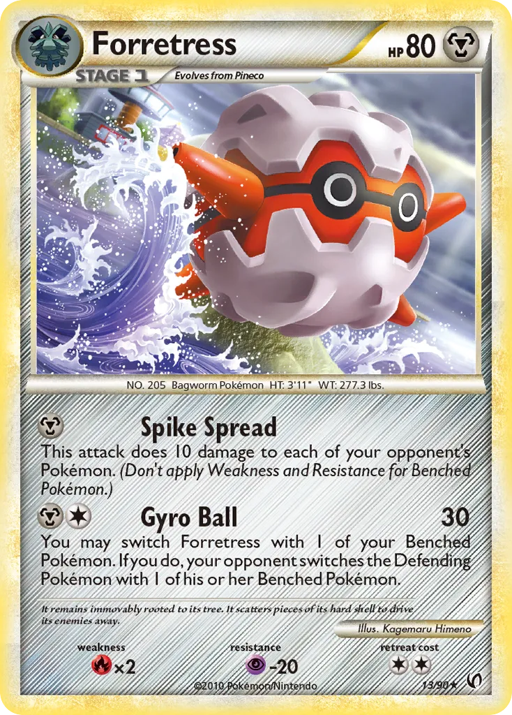 2010 HS—Undaunted Forretress #03/90 Rare Holo card image