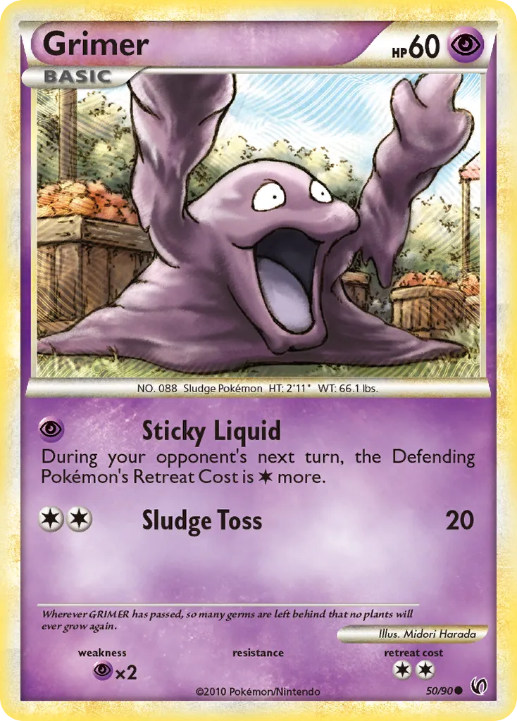 2010 HS—Undaunted Grimer Common #50/90 Common card image