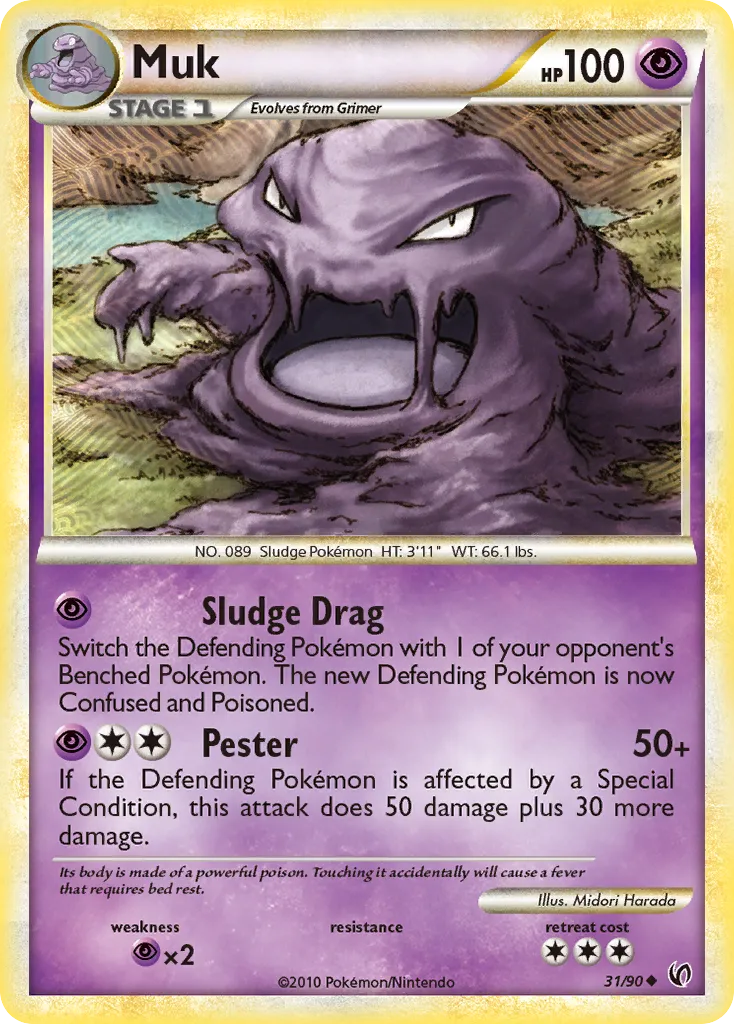2010 HS—Undaunted Muk Uncommon #31/90 Uncommon card image