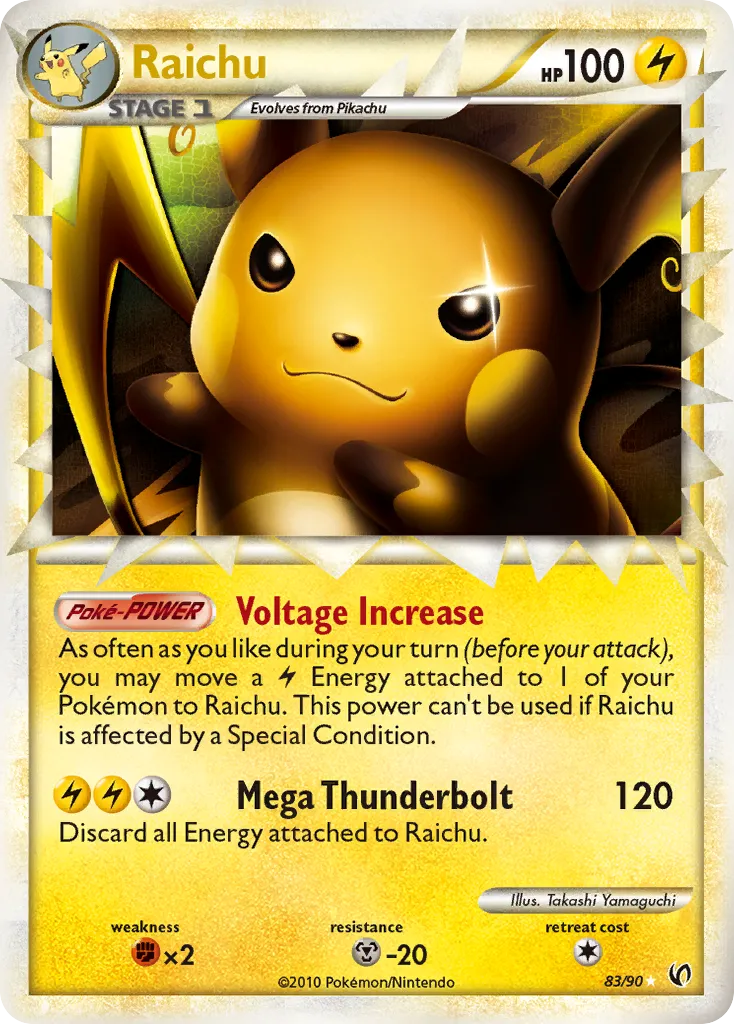 2010 HS—Undaunted Raichu #33/90 Uncommon card image