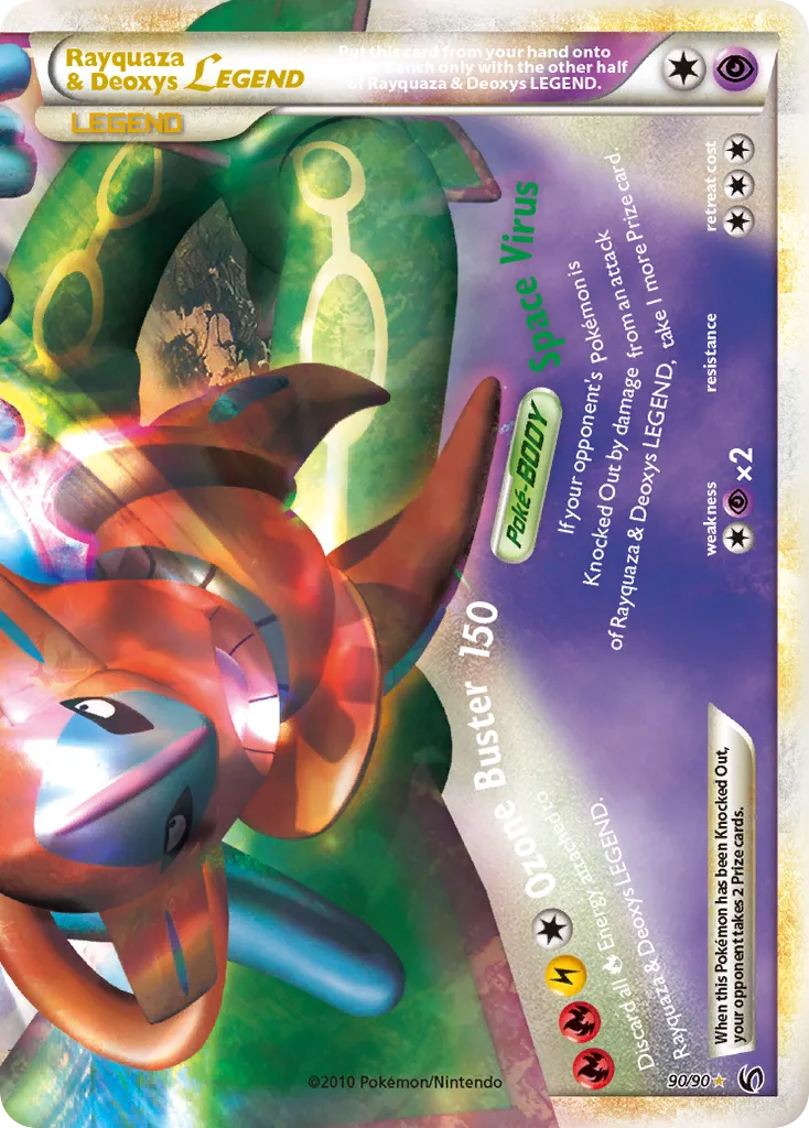 2010 HS—Undaunted Rayquaza & Deoxys LEGEND #89/90 card image