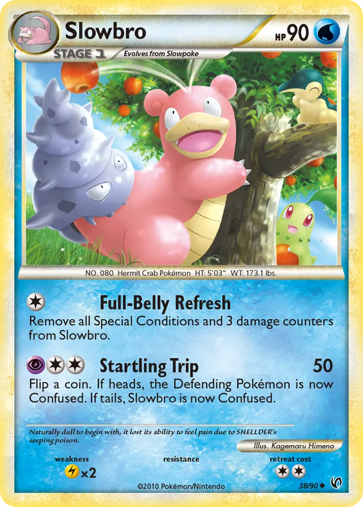 2010 HS—Undaunted Slowbro #38/90 Uncommon card image