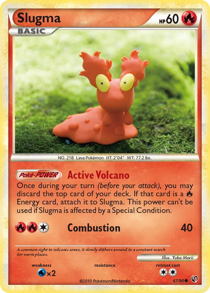 2010 HS—Undaunted Slugma Common #67/90 Common card image