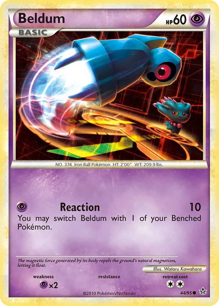 2010 HS—Unleashed Beldum Common #44/95 Common card image
