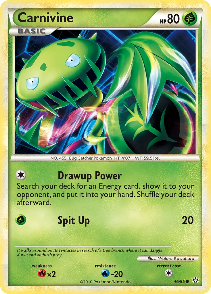 2010 HS—Unleashed Carnivine Common #46/95 Common card image