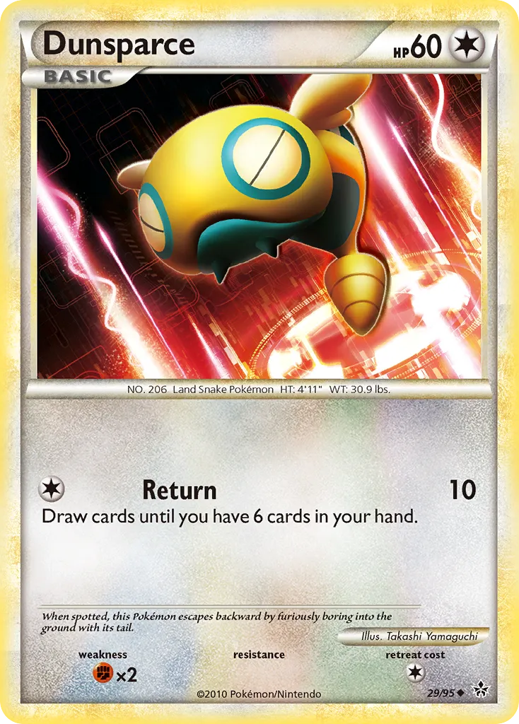 2010 HS—Unleashed Dunsparce Uncommon #29/95 Uncommon card image