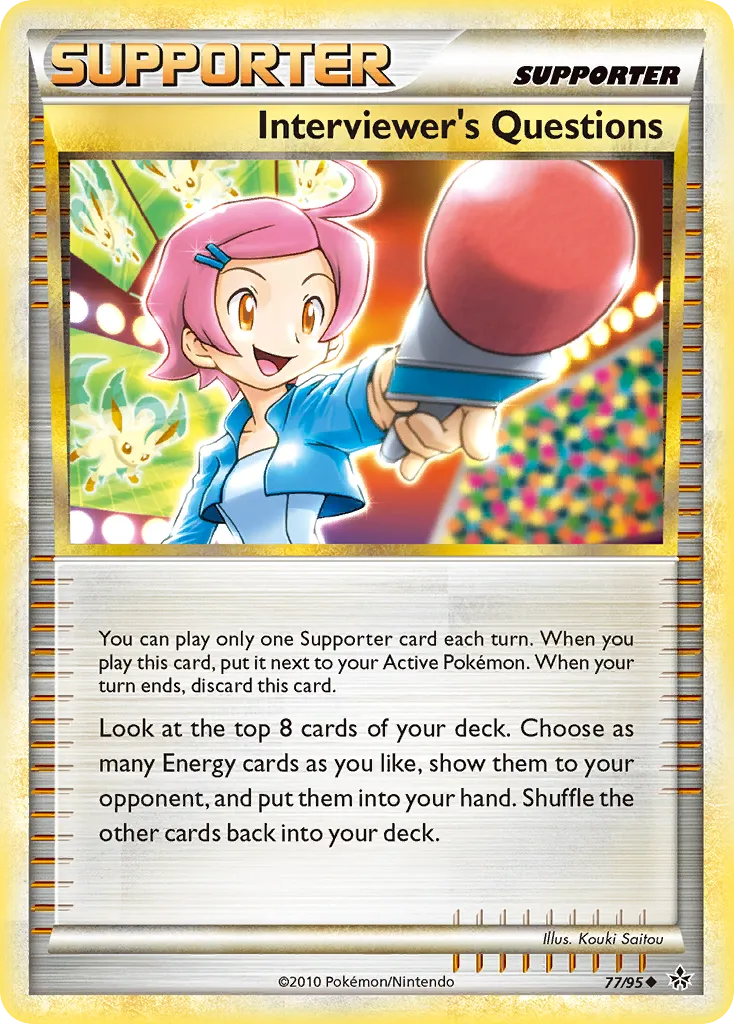 2010 HS—Unleashed Interviewer's Questions Uncommon #77/95 Uncommon card image