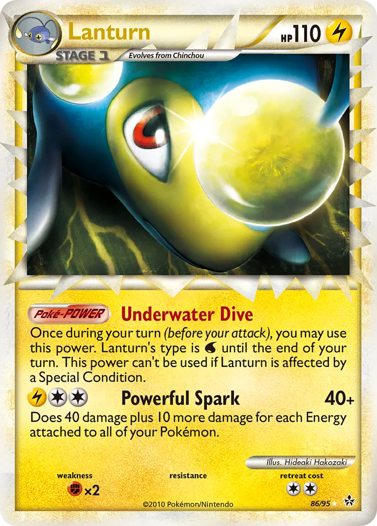 2010 HS—Unleashed Lanturn Rare #18/95 Rare card image