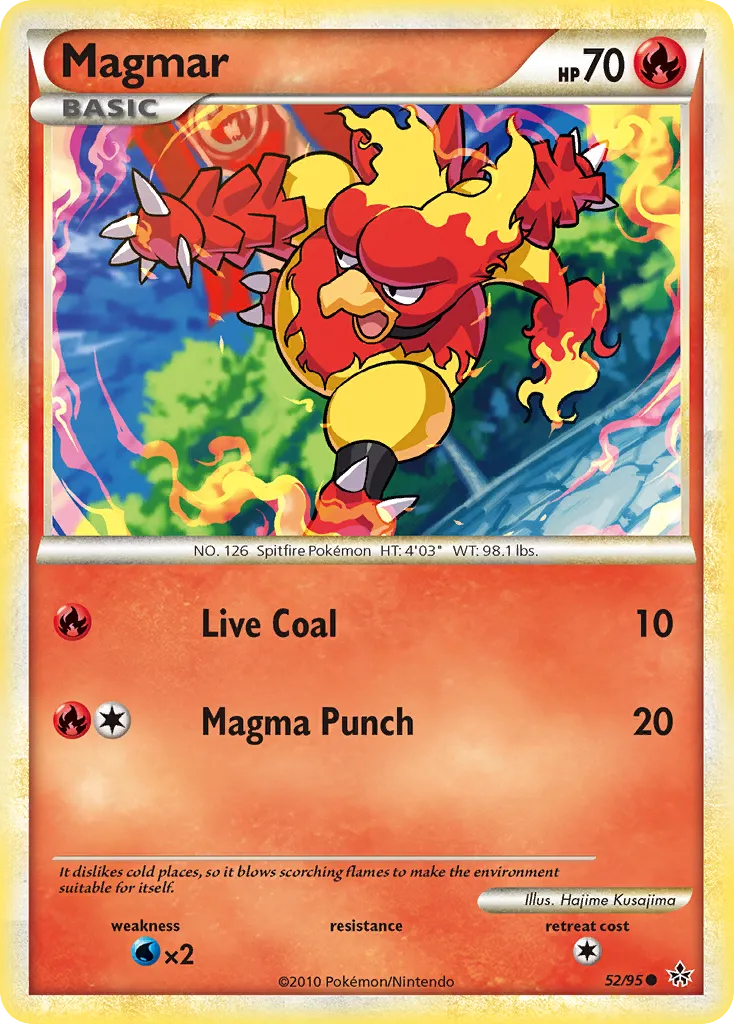 2010 HS—Unleashed Magmar Common #52/95 Common card image