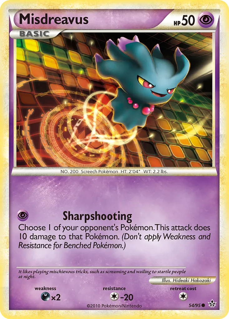 2010 HS—Unleashed Misdreavus Common #54/95 Common card image