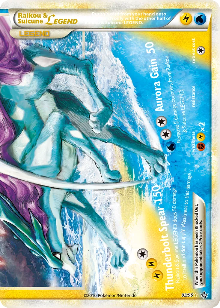 2010 HS—Unleashed Raikou & Suicune LEGEND #93/95 card image