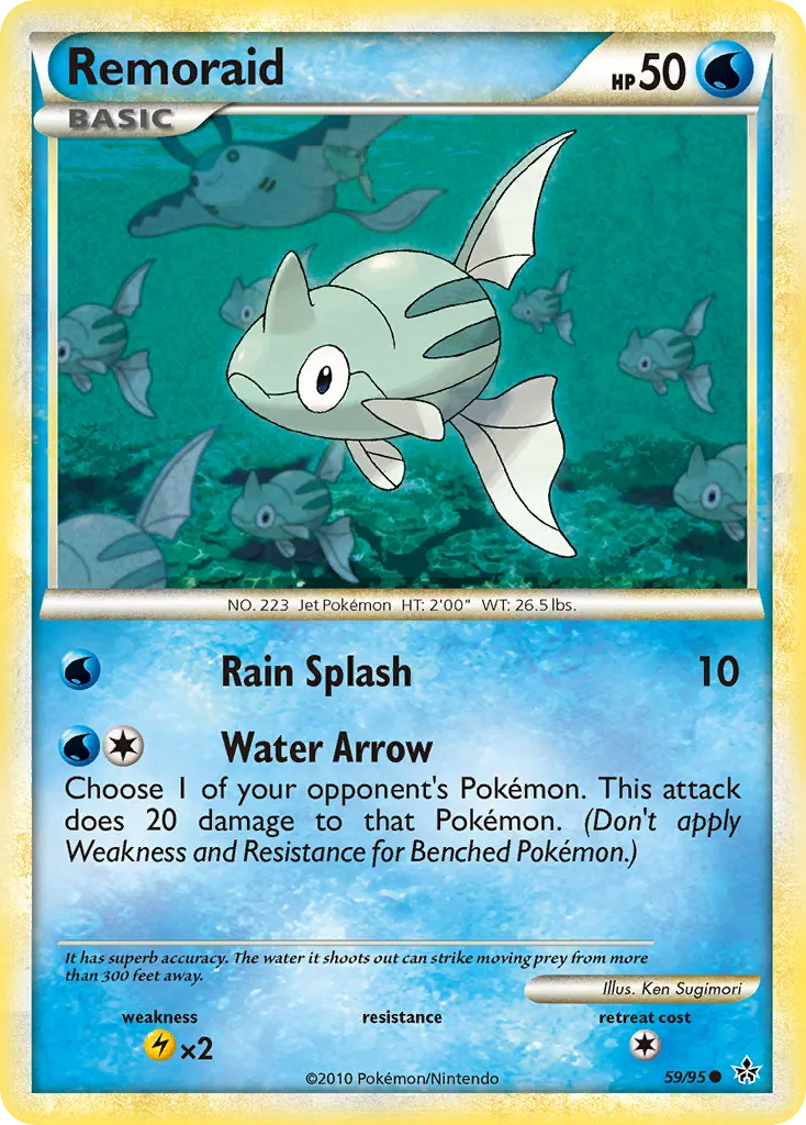 2010 HS—Unleashed Remoraid Common #59/95 Common card image