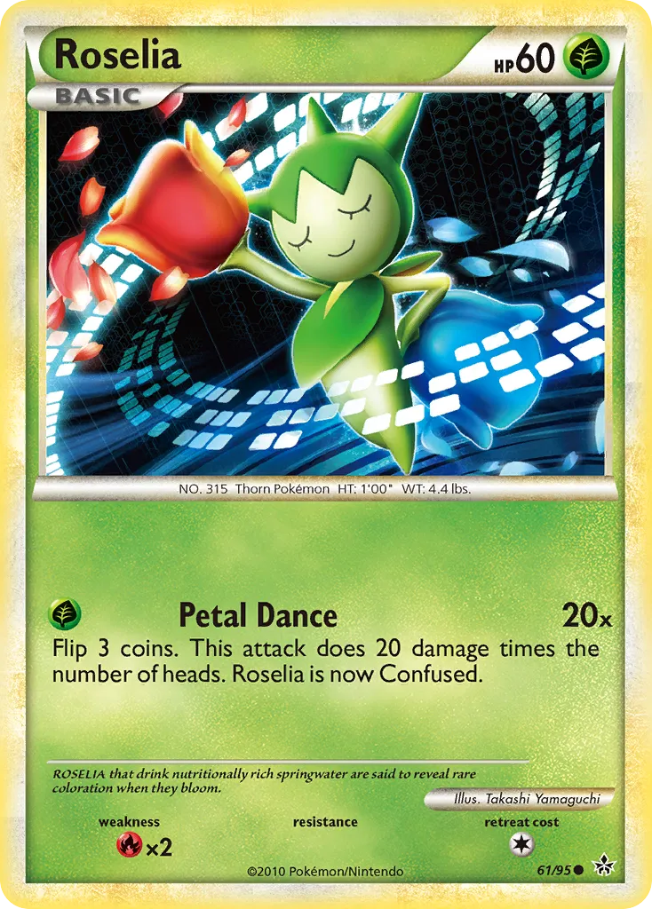 2010 HS—Unleashed Roselia Common #61/95 Common card image