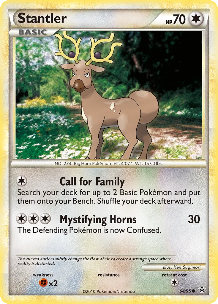 2010 HS—Unleashed Stantler Common #64/95 Common card image