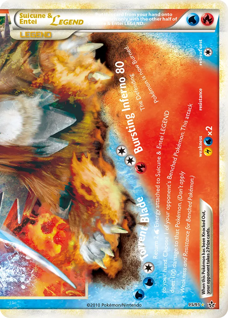 2010 HS—Unleashed Suicune & Entei LEGEND LEGEND #94/95 LEGEND card image