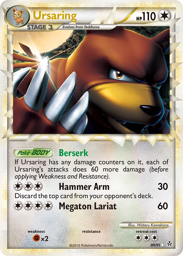 2010 HS—Unleashed Ursaring #89/95 Rare Prime card image