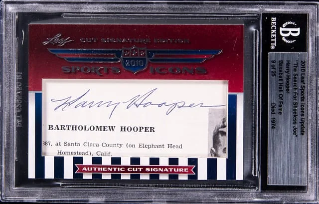 2010 Leaf Sports Icons Update Baseball Hall of Fame Henry Hooper #no-number card image