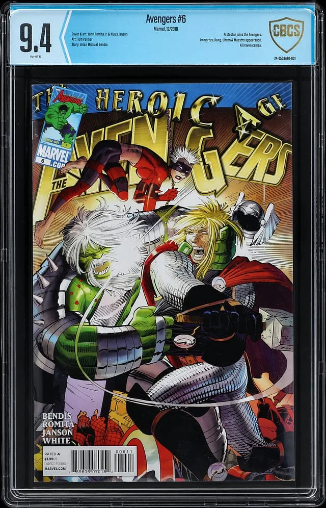 2010 Marvel) - CBCS Protector Joins the Avengers, Immortus, Kang, Ultron, & Maestro Appearance, Killraven Cameo #9.4 card image