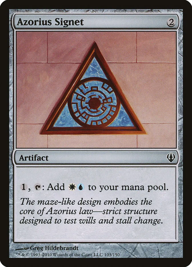 2010 Archenemy Azorius Signet common #103 common card image