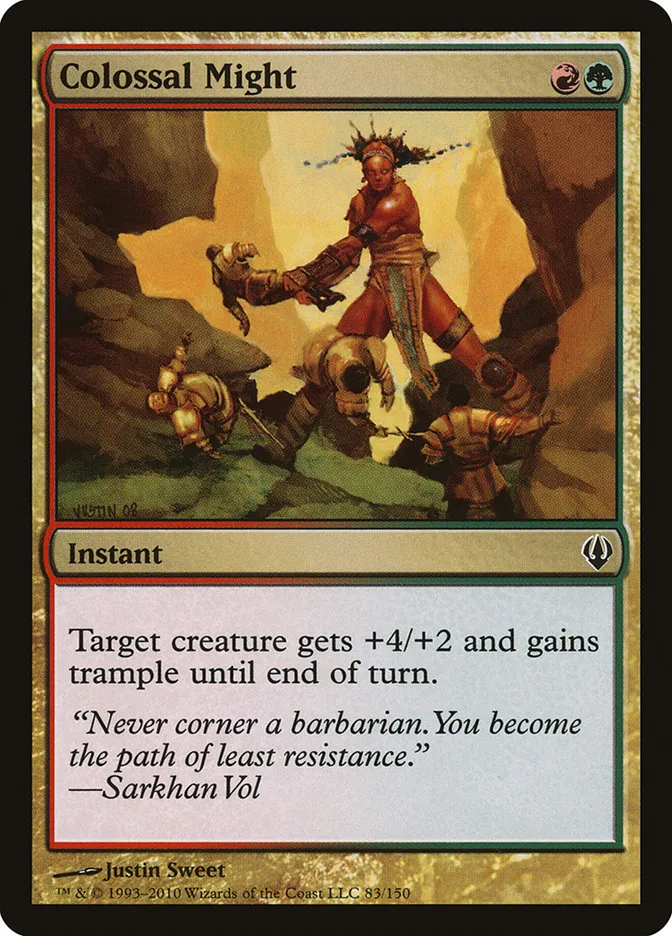 2010 Archenemy Colossal Might common #83 common card image