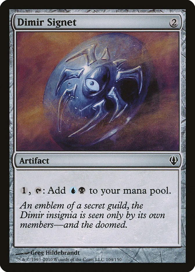 2010 Archenemy Dimir Signet common #104 common card image