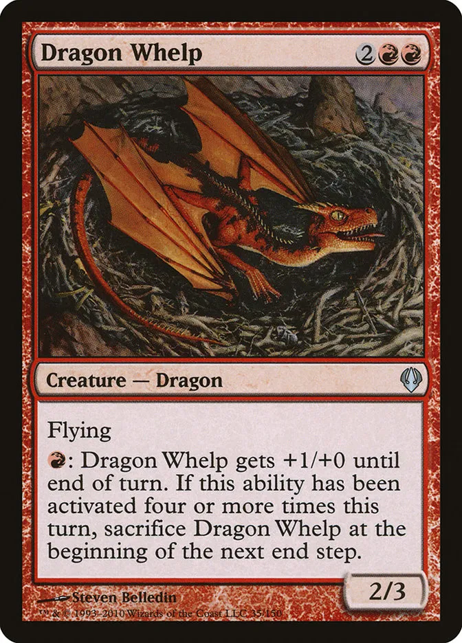2010 Archenemy Dragon Whelp uncommon #35 uncommon card image
