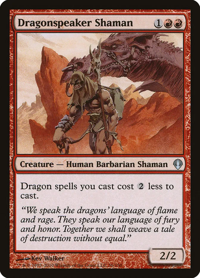 2010 Archenemy Dragonspeaker Shaman #36 uncommon card image