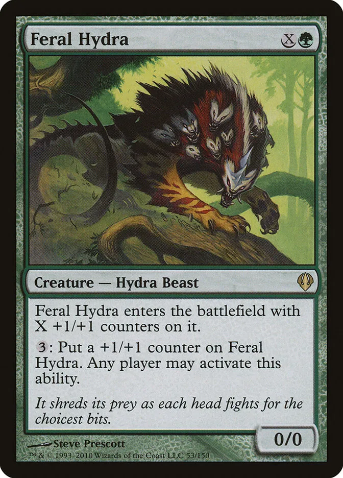 2010 Archenemy Feral Hydra #53 rare card image