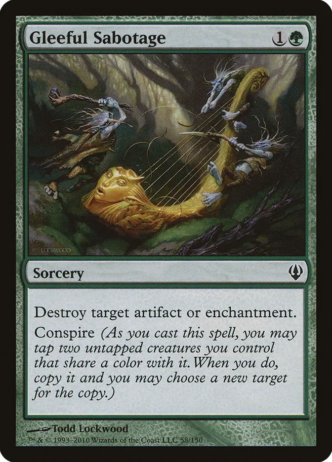 2010 Archenemy Gleeful Sabotage common #58 common card image