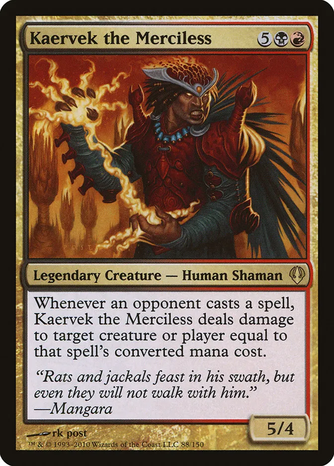 2010 Archenemy Kaervek the Merciless #88 rare card image