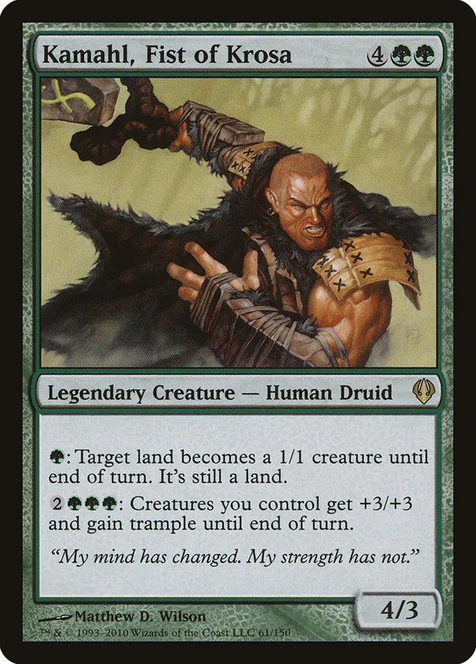 2010 Archenemy Kamahl, Fist of Krosa #61 rare card image