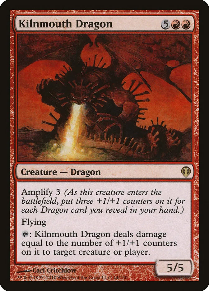 2010 Archenemy Kilnmouth Dragon #44 rare card image