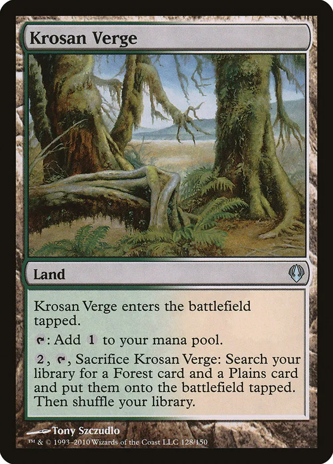2010 Archenemy Krosan Verge #128 uncommon card image