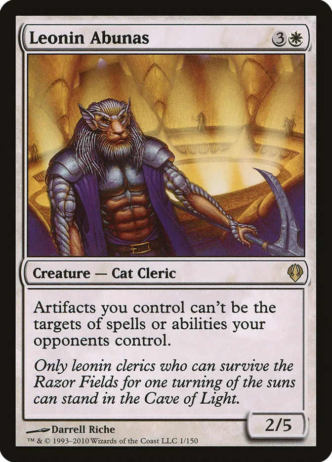 2010 Archenemy Leonin Abunas rare #1 rare card image