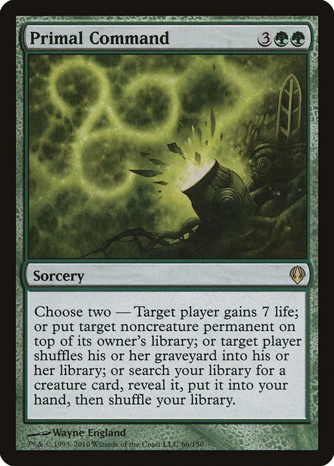 2010 Archenemy Primal Command rare #66 rare card image