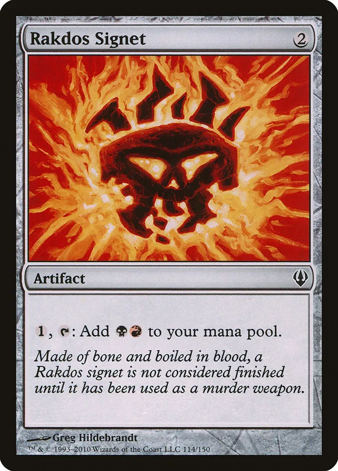 2010 Archenemy Rakdos Signet common #114 common card image